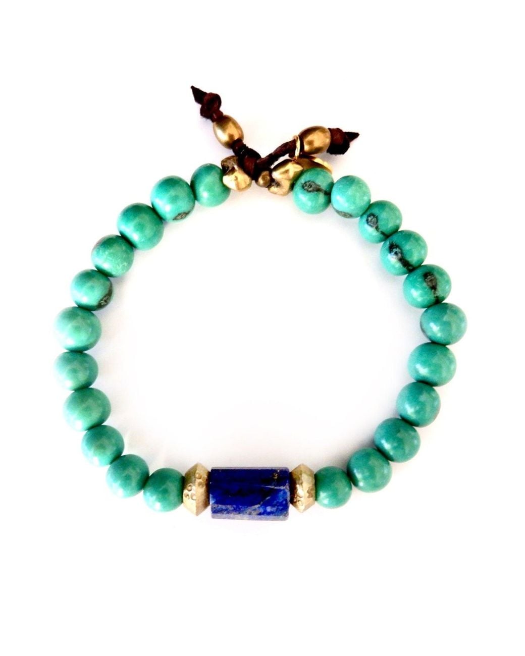 Persia Dona Jewelry Green Brazilian Acai X Lapis Lazuli Bracelet for men