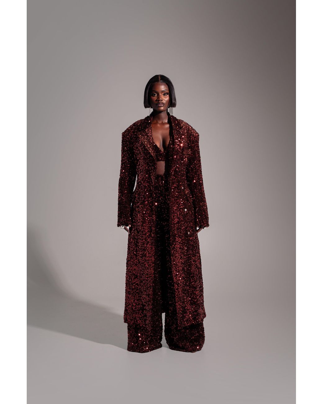 Ofuure Purple Liza Sequin Pants