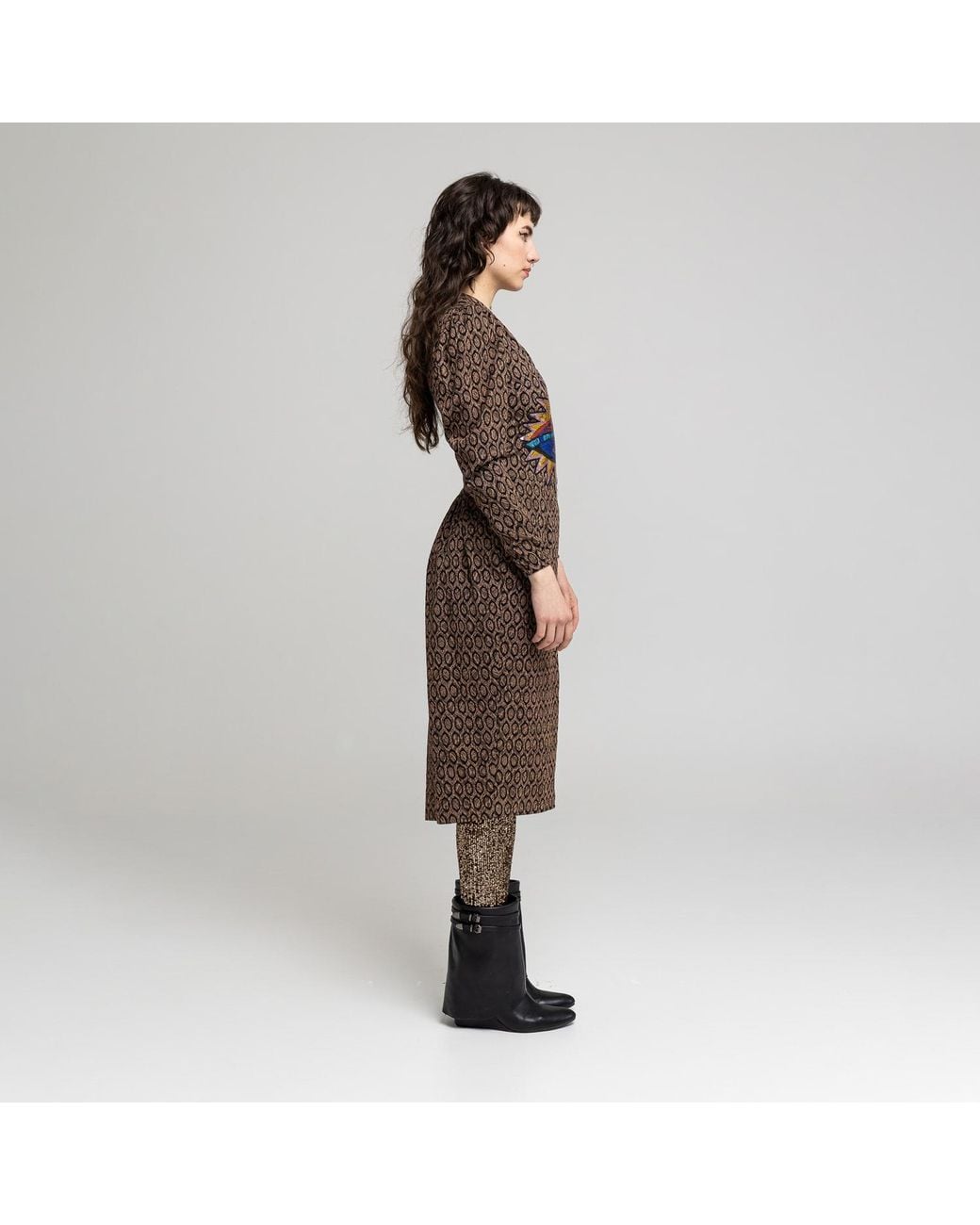 ARTISTA Brown Aurelia Midi Dress