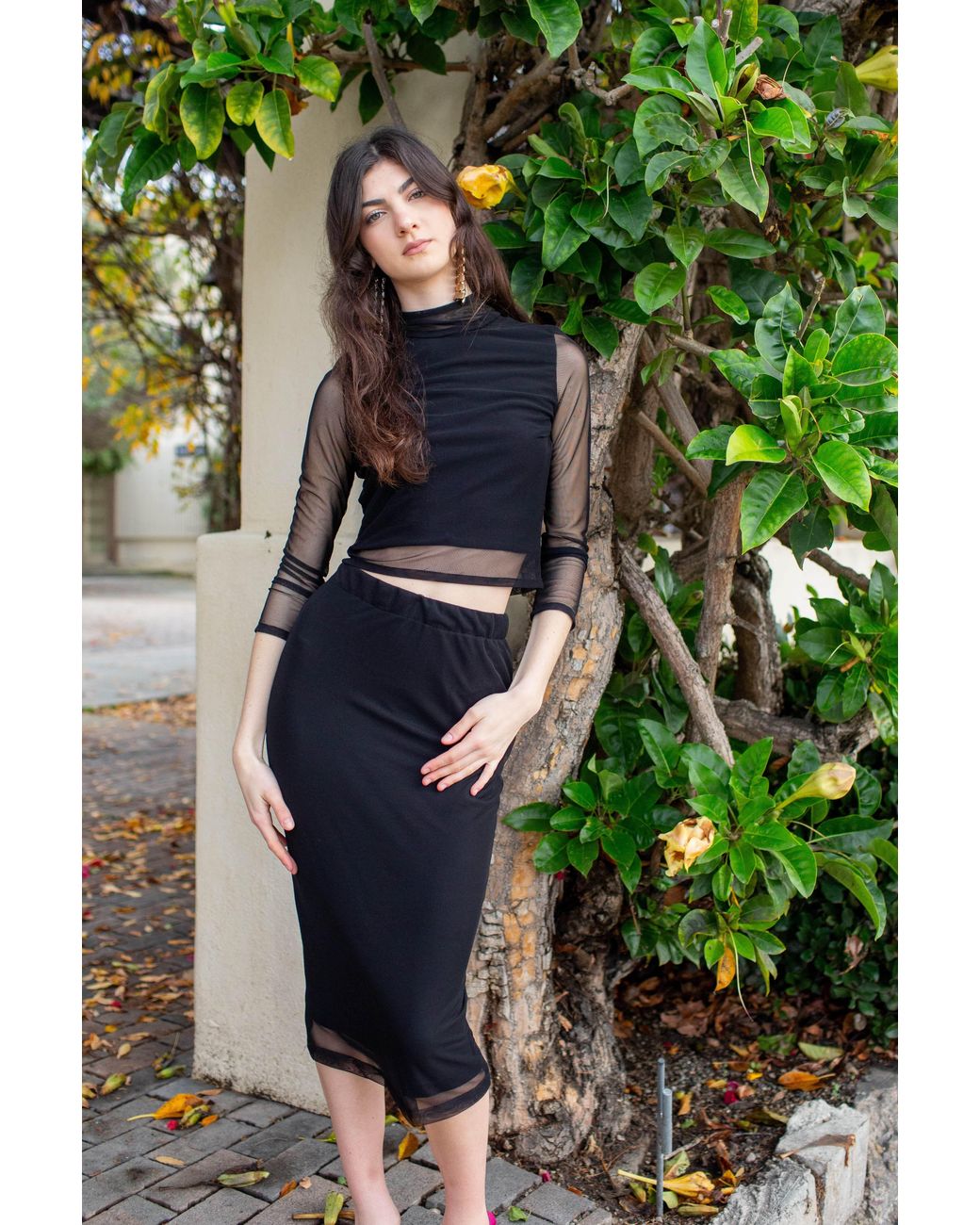 Jennafer Grace Black Lucy Long Sleeve Top