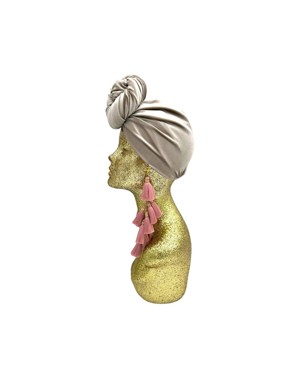 Julia Clancey Pink Neutrals Mink & Chacha Turban