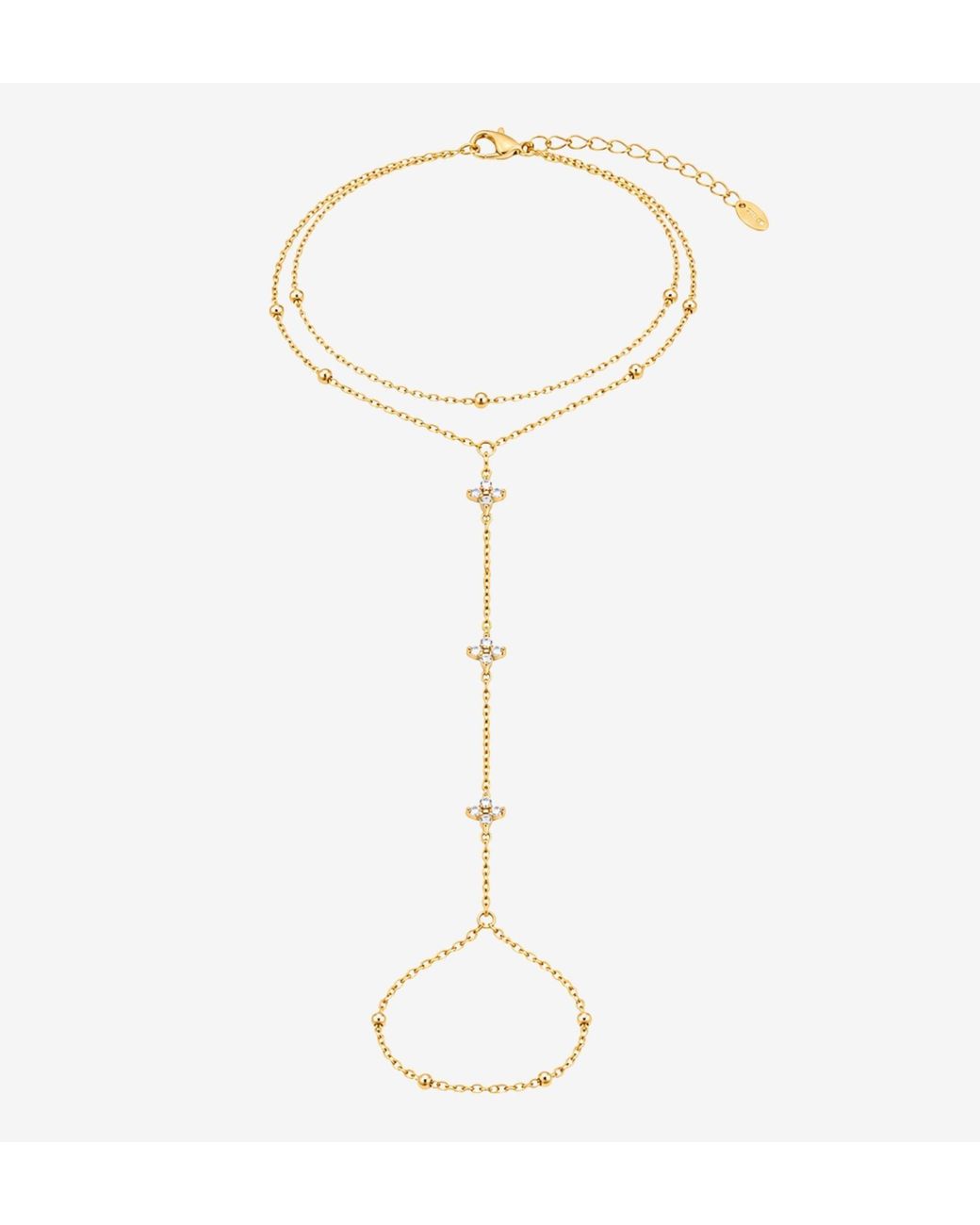 Uchi and Soto Metallic Kinmokusei & Stone Hand Chain
