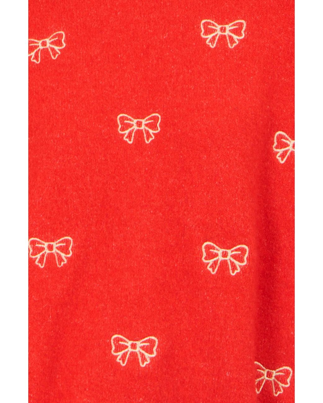 Yumi' Embroidered Bow Relaxed Jumper