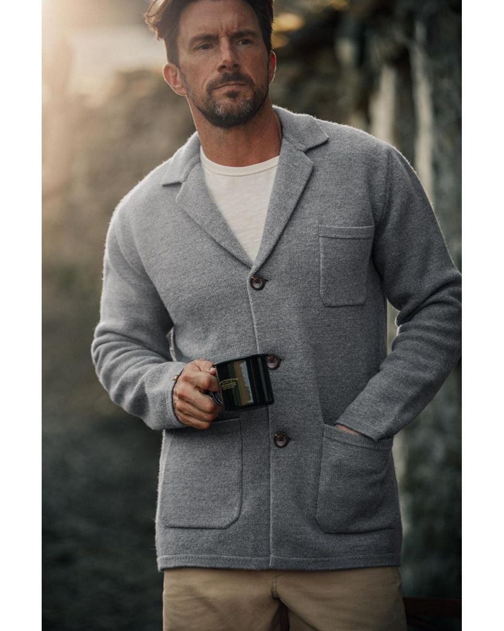 &SONS Trading Co Gray Denton Merino Wool Blazer Marl for men