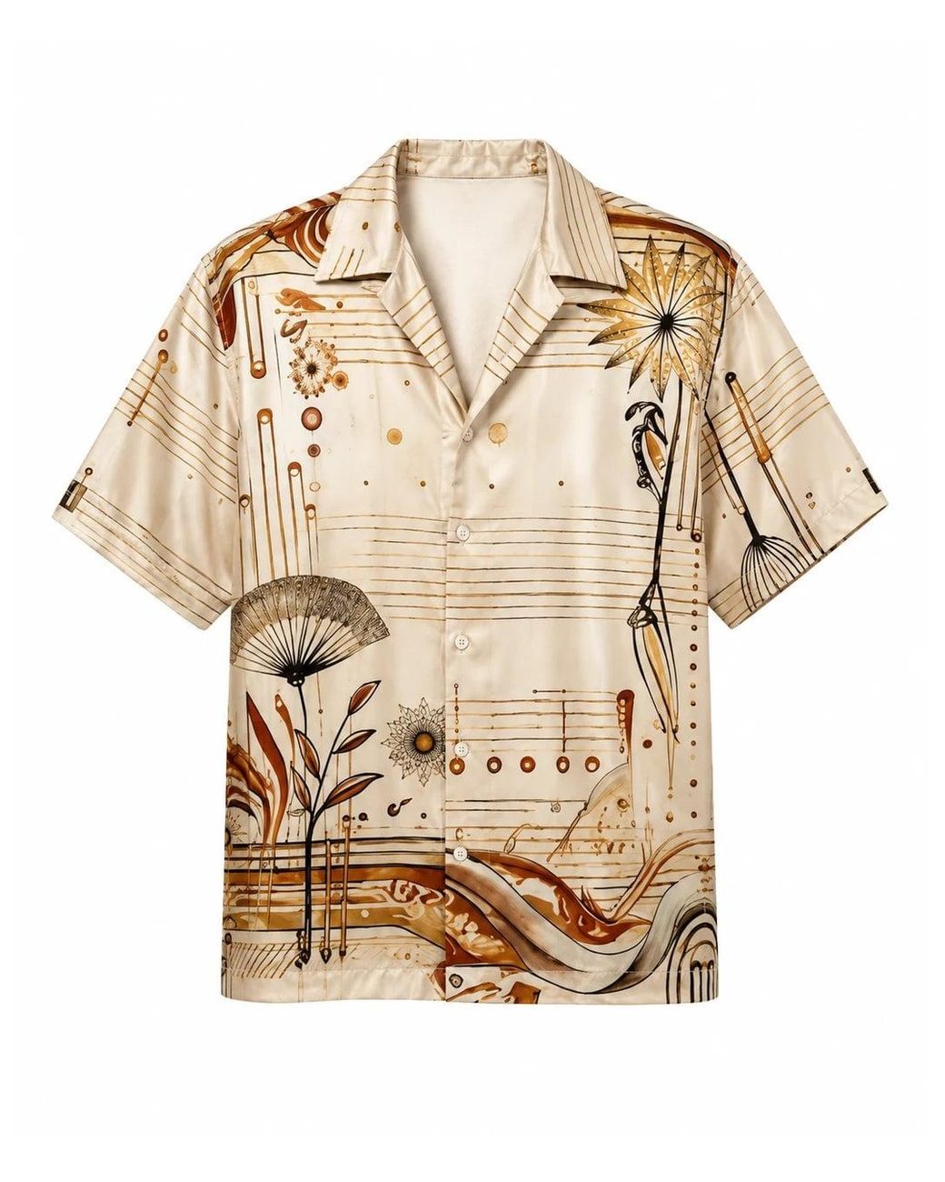 Hustle Natural Miami Baby Satin-Shirt for men