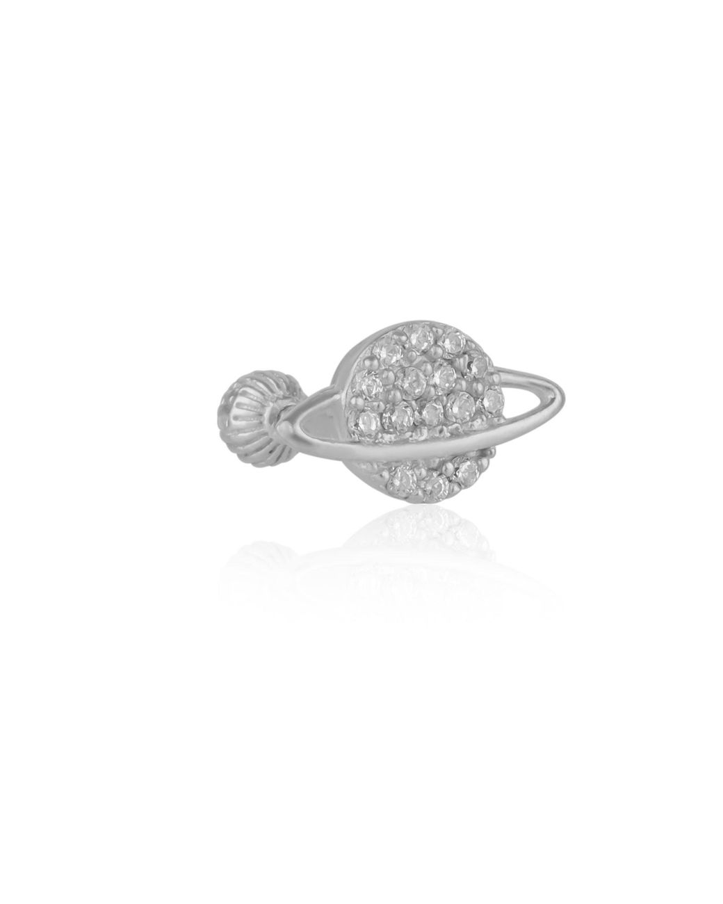Spero London White Jewelled Saturn Piercing