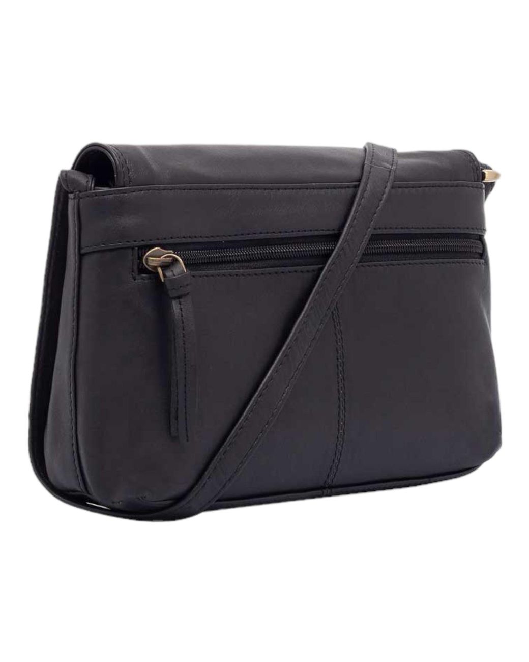 Lloyd Baker Black Madurai Leather Crossbody Bag