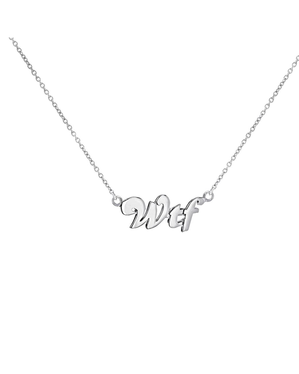 True Rocks Metallic Fuck Off Statement Necklace Sterling for men