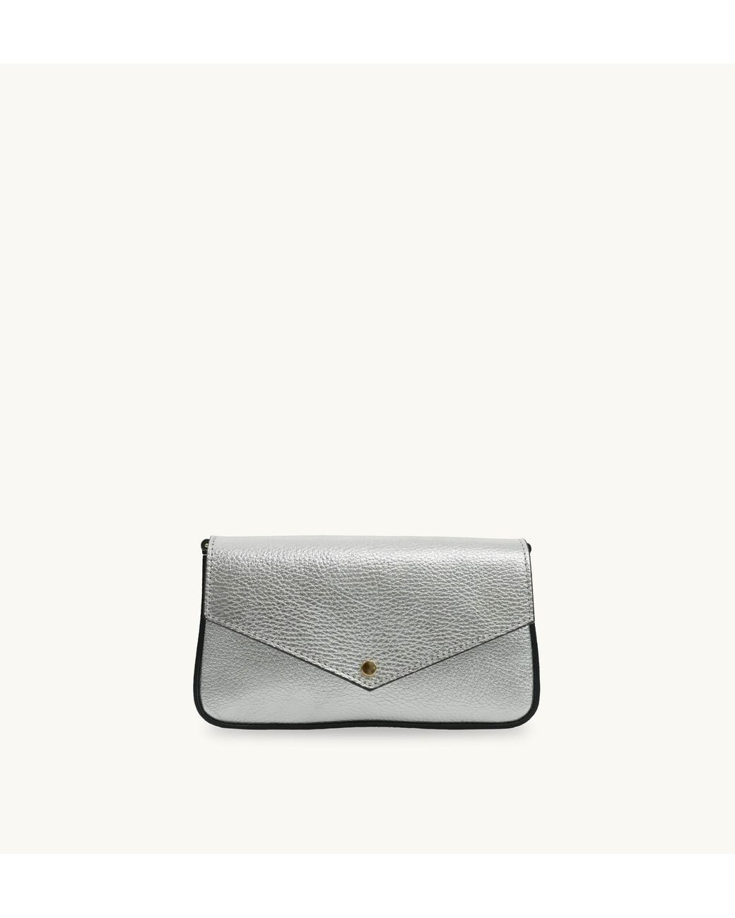 Apatchy London Gray The Munro Leather Shoulder Bag
