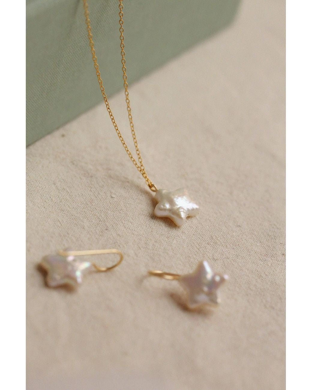 Katy Faye Metallic Celeste Pearl Necklace