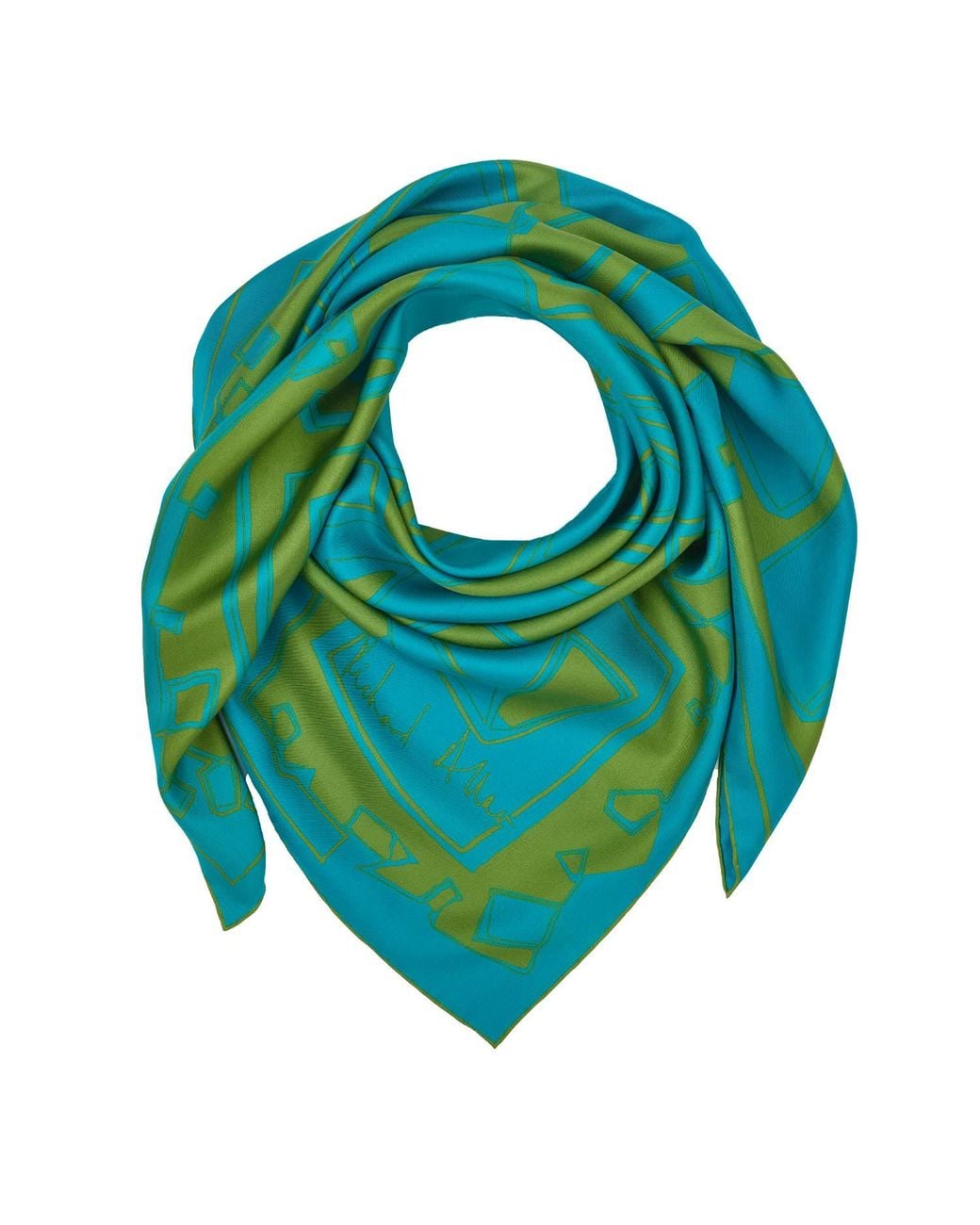 Richard Allan London Blue Hepworth Silk Scarf