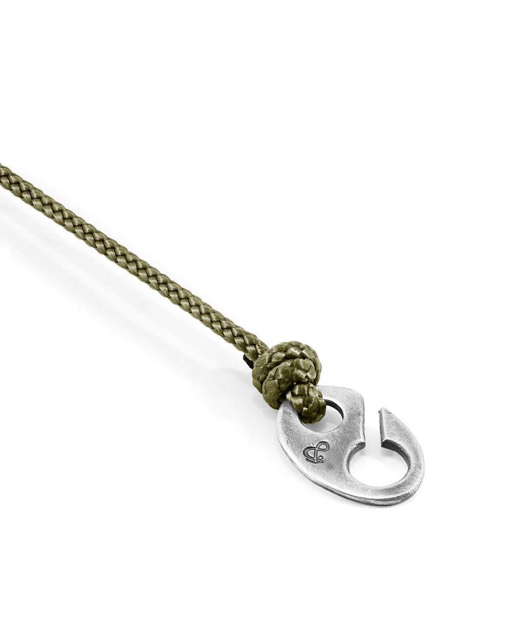 Anchor and Crew Green Khaki Windsor & Rope Bracelet for men