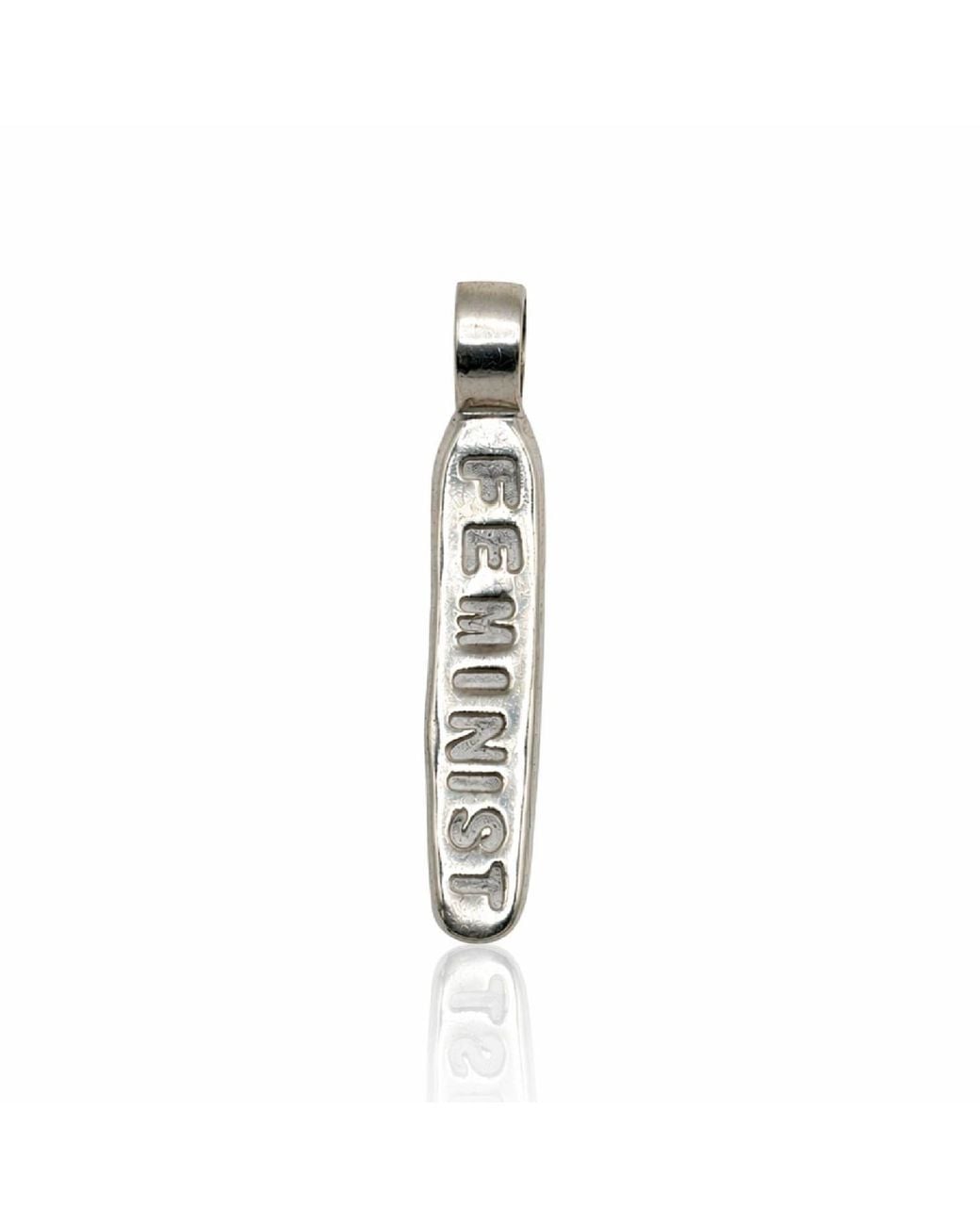 The Lila Lobster Metallic Feminist Charm