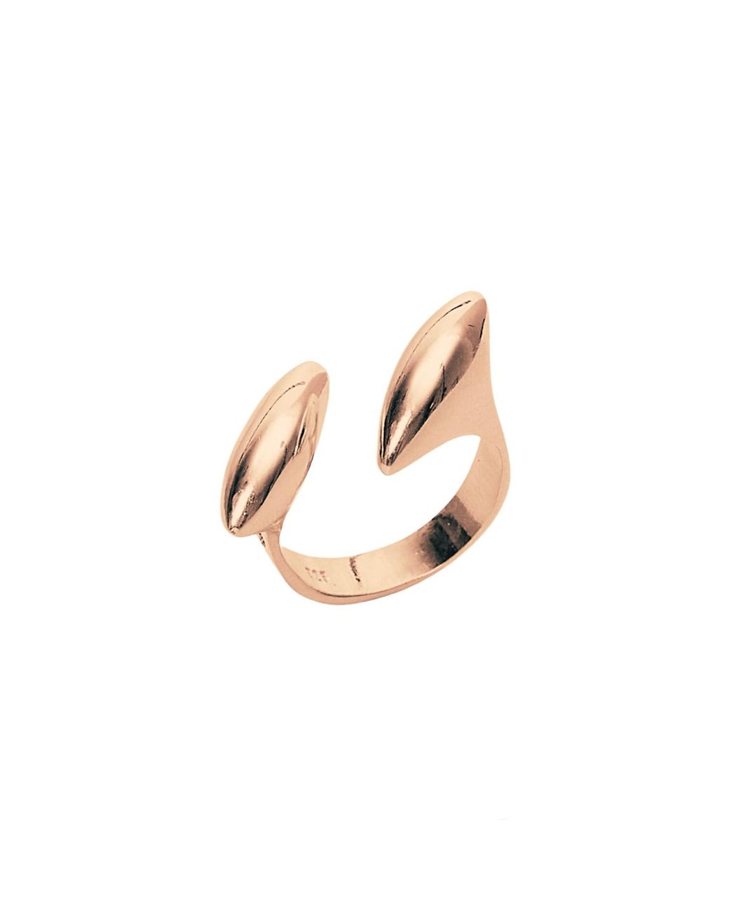 Spero London Pink Double Marquise Sterling Adjustable Ring