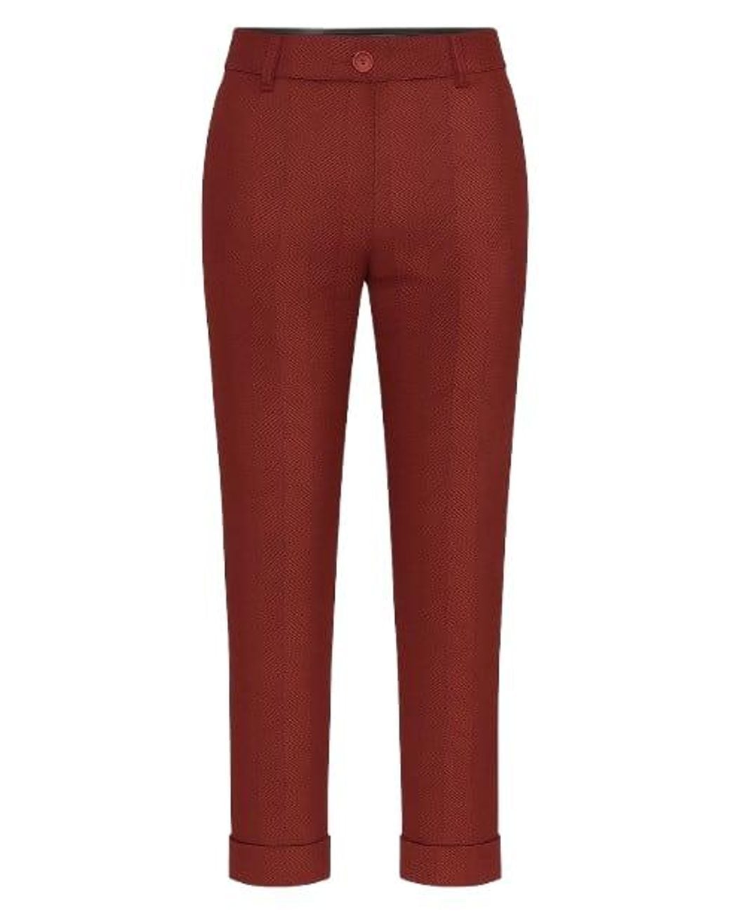 Conquista Cropped Tapered Pants With Turn Ups