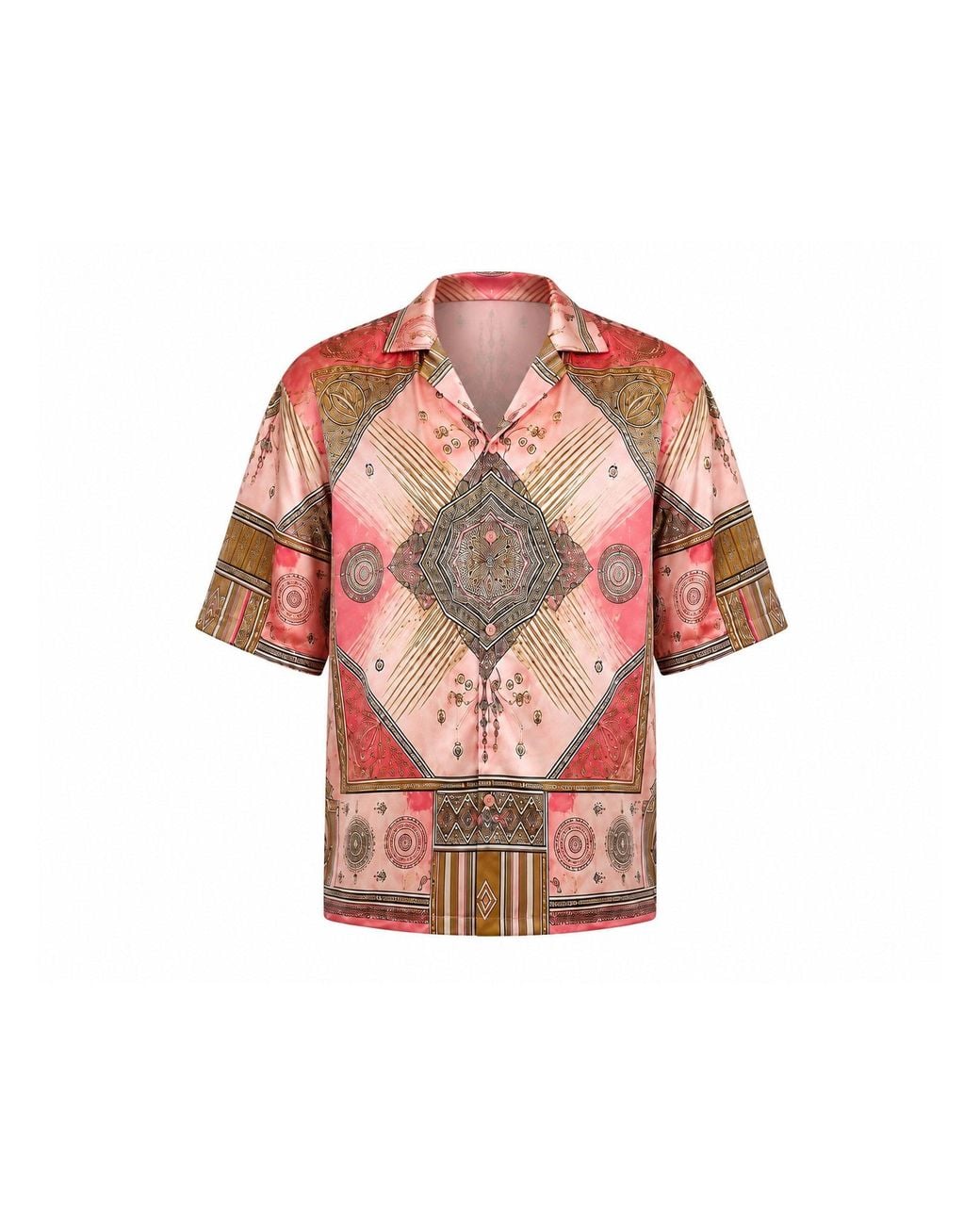 Hustle Pink Scar City Satin-Shirt for men
