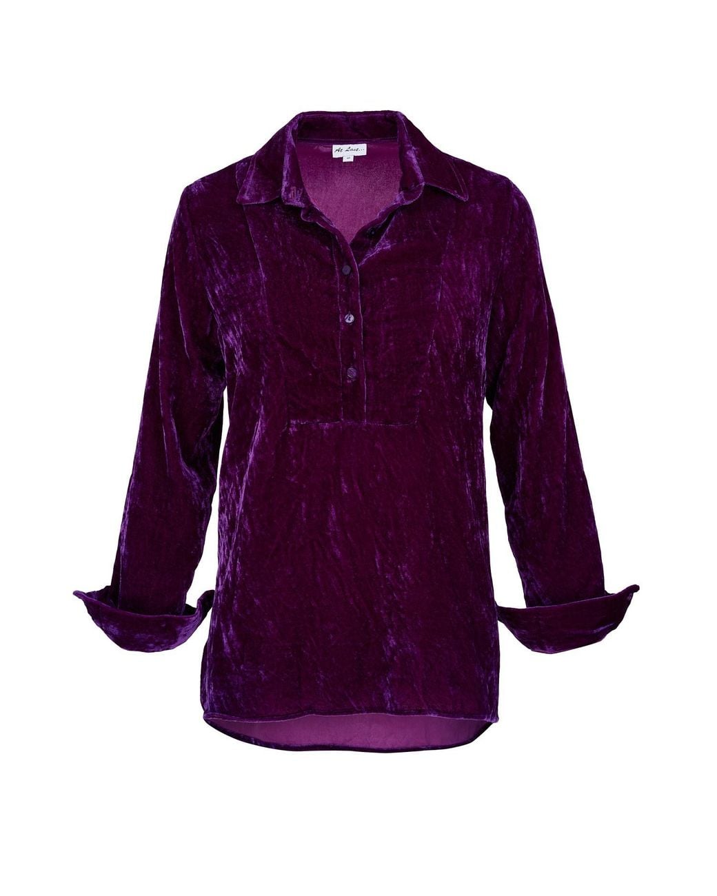 At Last Purple Silk Velvet Shirt