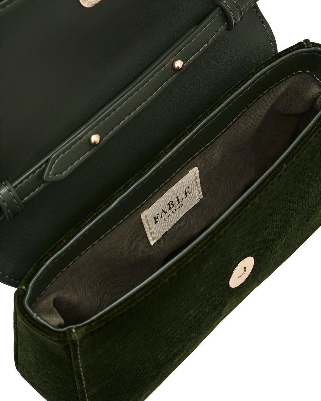 Fable England Green Sophia Wren Embroidered Occasion Bag