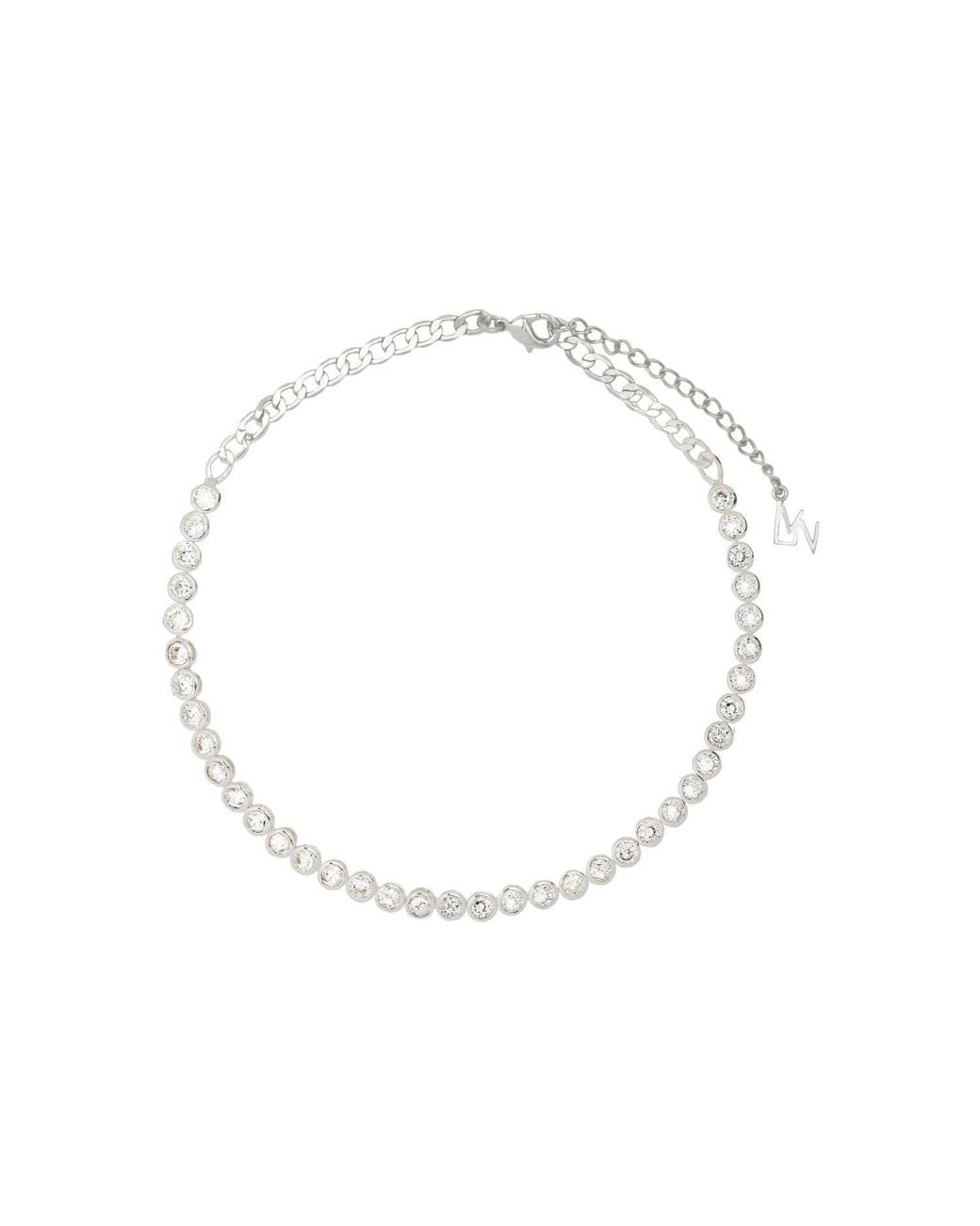 Lavani Jewels Riviere Victoire Silver Necklace in Metallic | Lyst