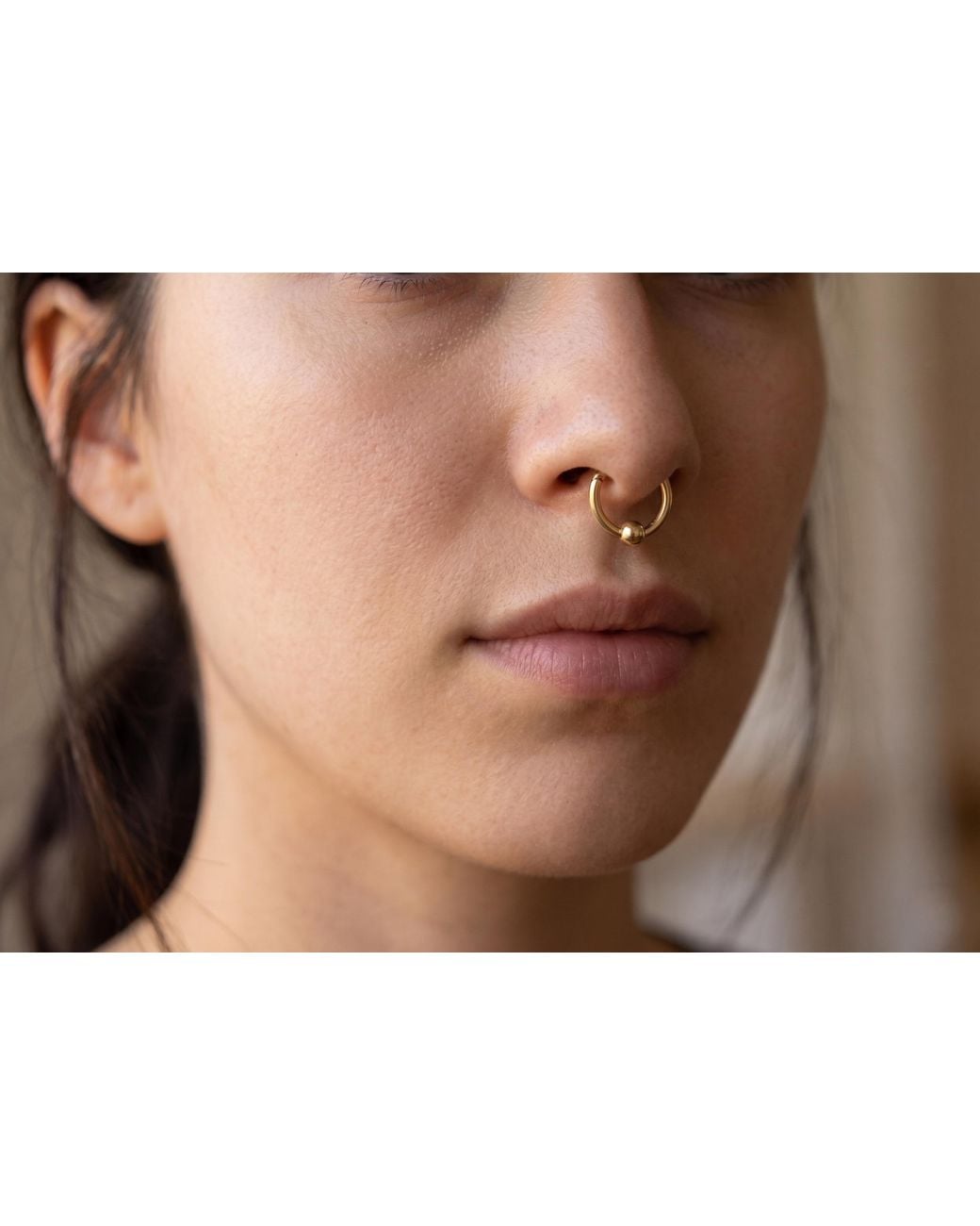 Zahav Jewelry Metallic 10K Solid Clicker Hoop