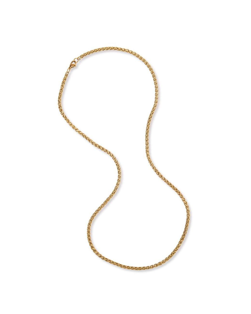 A Weathered Penny Metallic Long Delicate Weave Chain