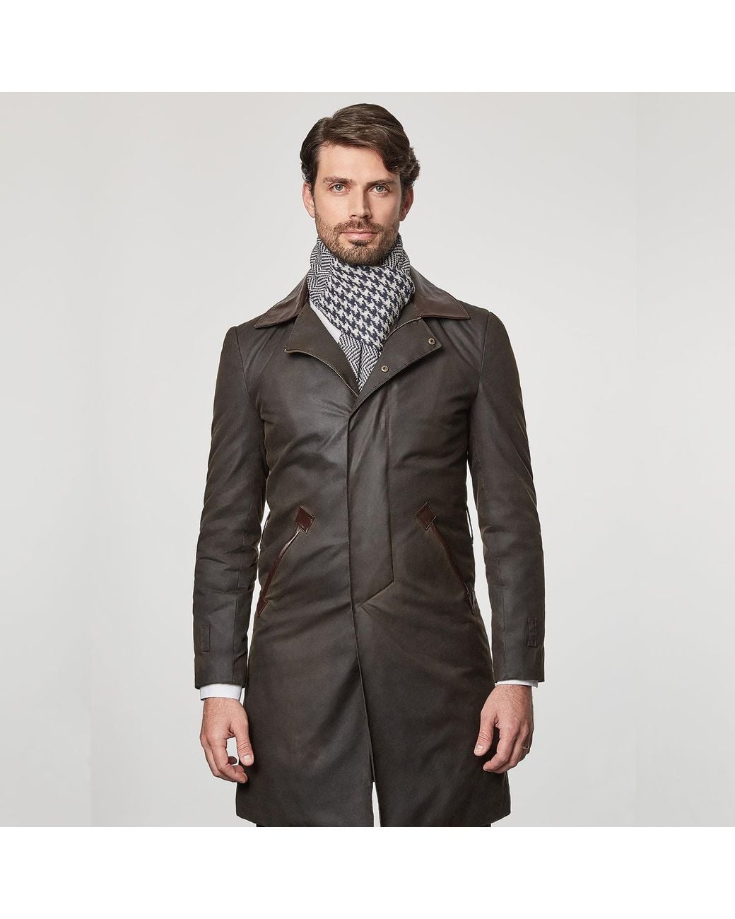 SEREN LONDON Gray Classic Scarf for men