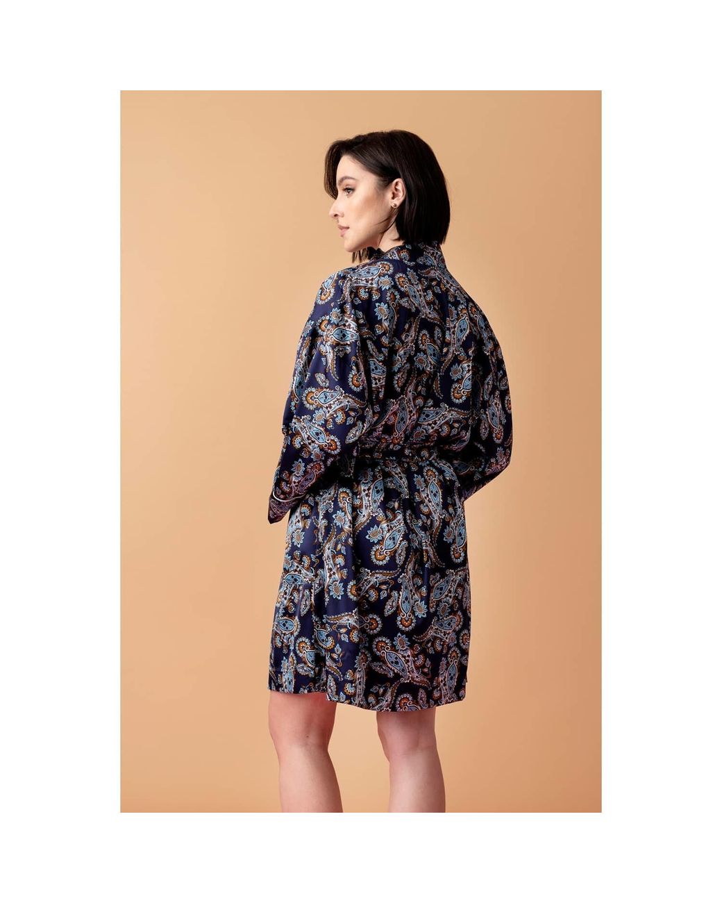 Oh!Zuza Blue Neutrals Silk Robe