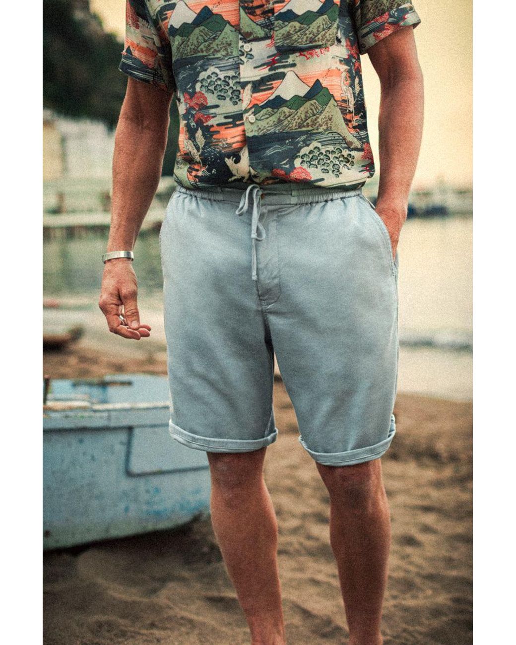 &SONS Trading Co Blue Orta Bermuda Shorts Sky for men