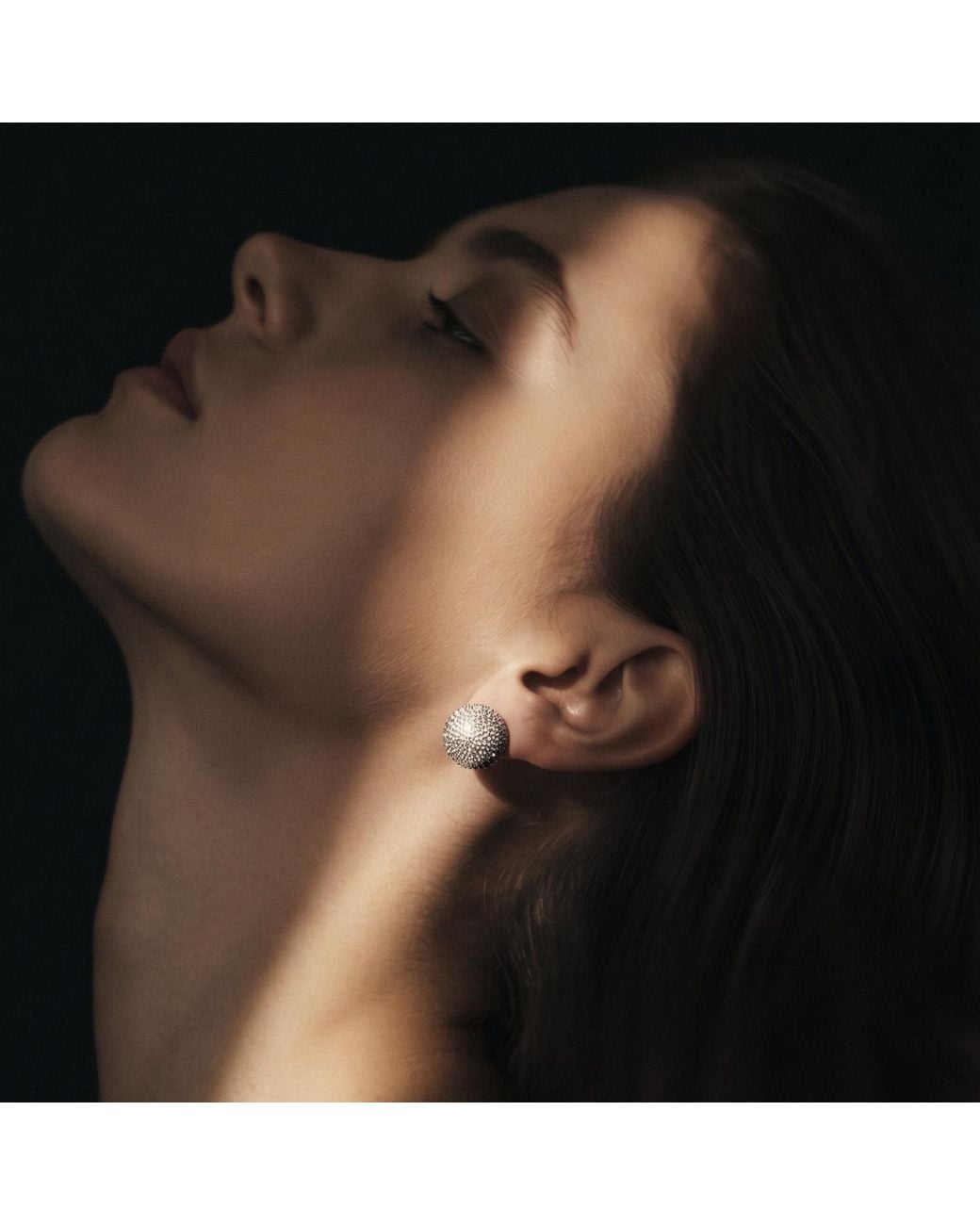 Silver & Elegant Co. White Sculptural Reversible Spherical Stud Earrings, 925 Sterling