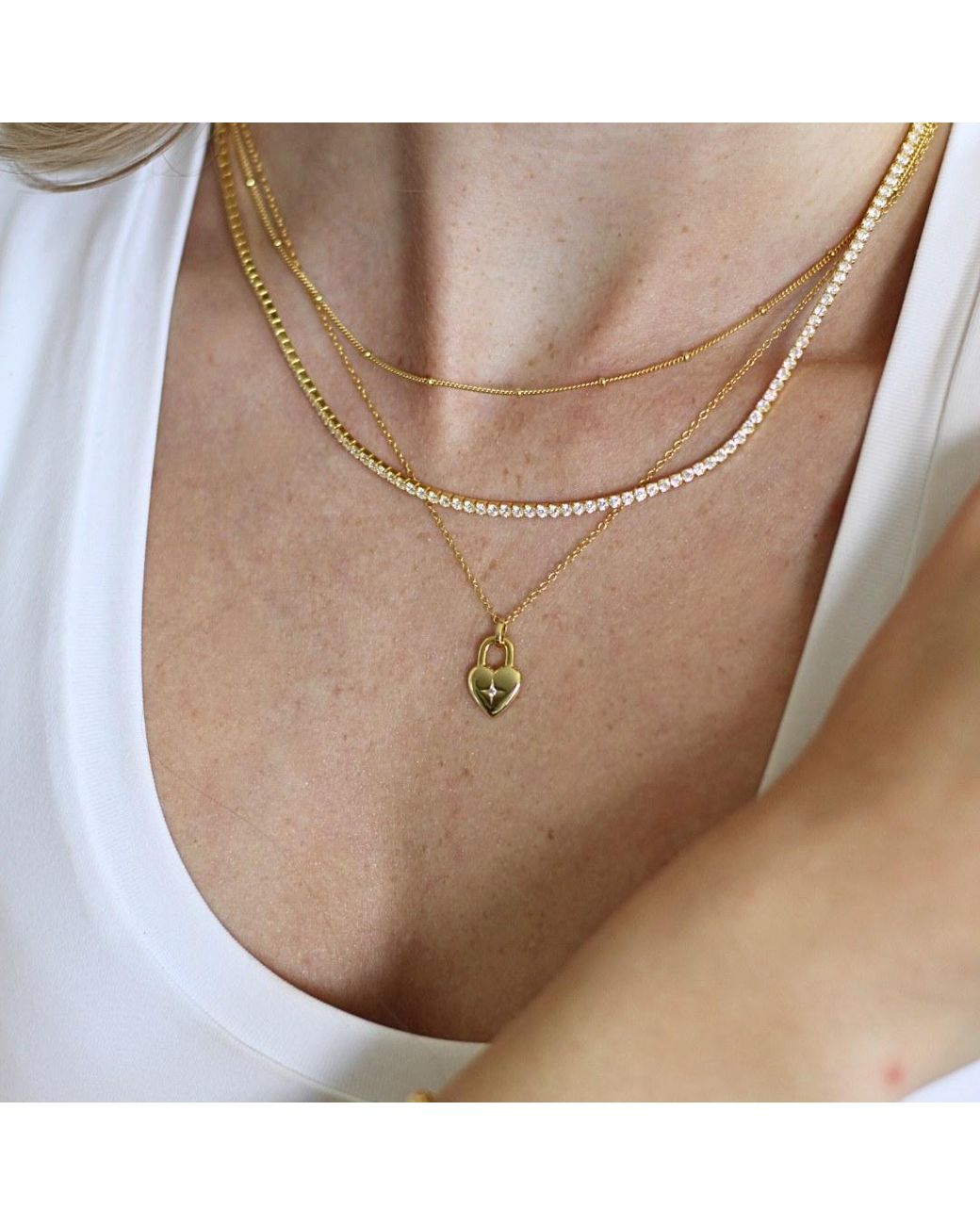Nazzar Metallic Diamond Burst Heart Pendant Necklace