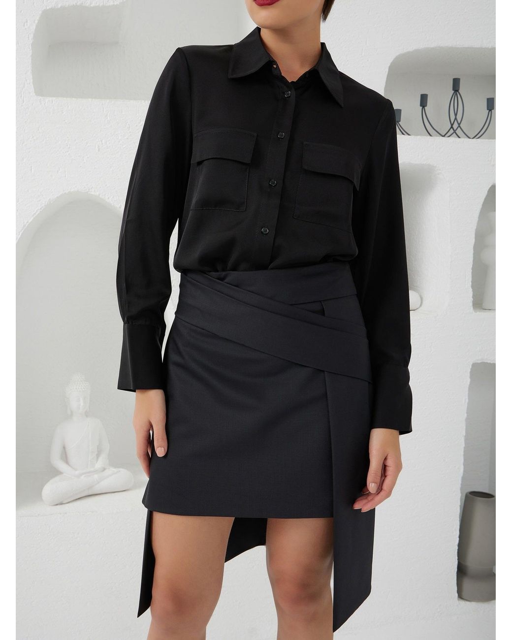 Lumina Eligma Blue The Refined Curve Skirt