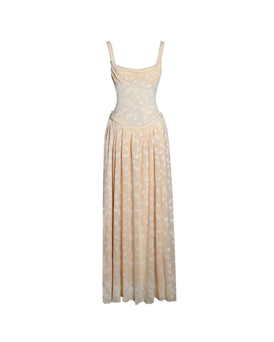 chinese dress ladies Miss Circle Women's Xatia Baby Blue Jacquard Textured High Slit Maxi Dress
