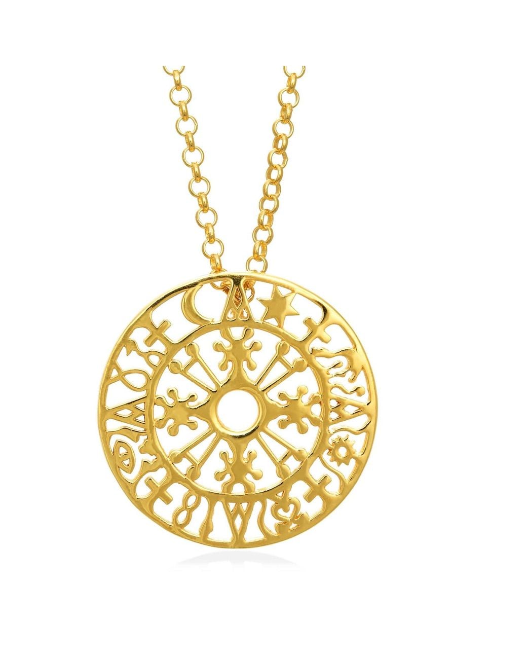 Myrto Katramadou Jewellery Metallic Kaleidoscope Pendant-Plated Large