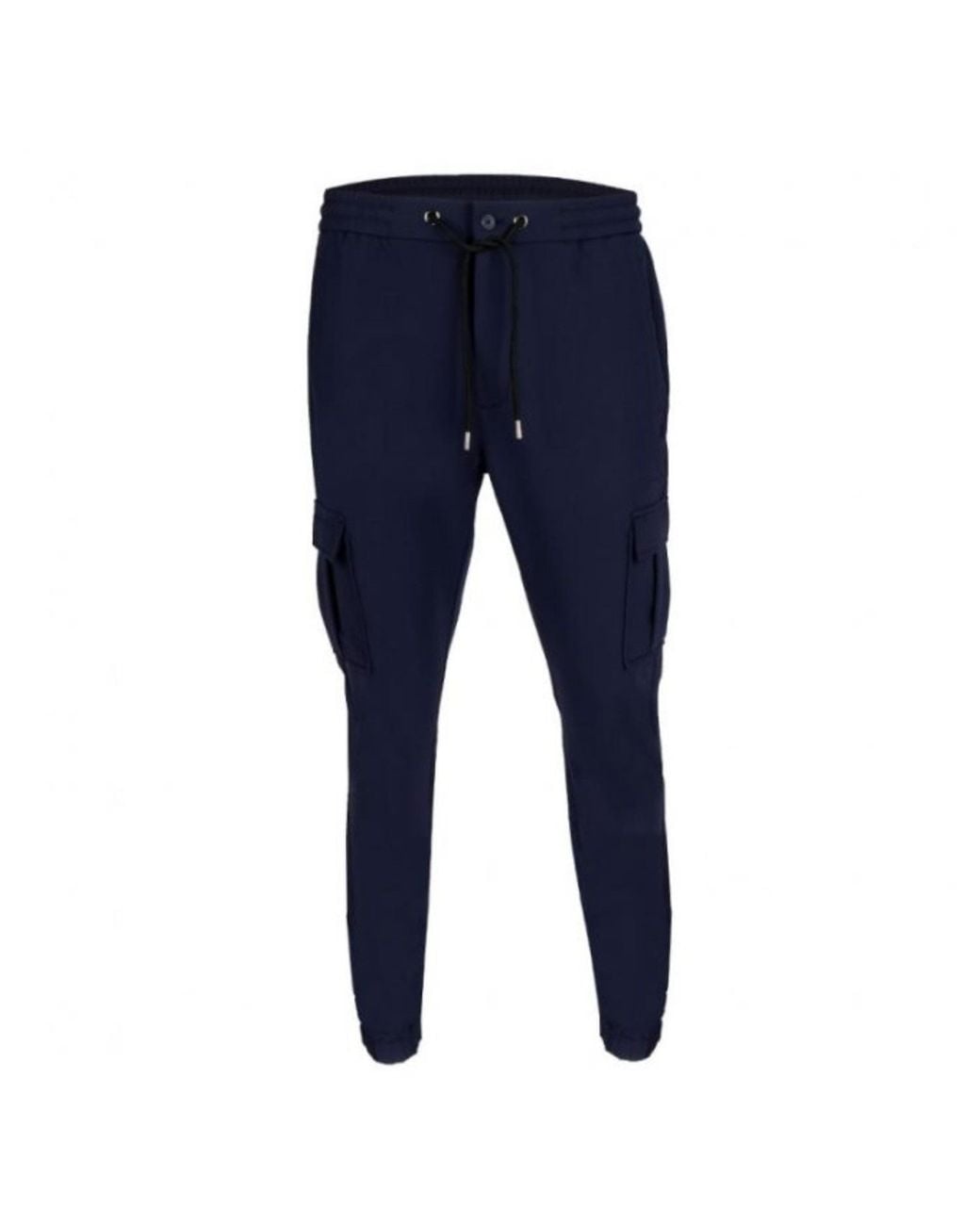 DAVID WEJ Blue Ashford Drawstring Trousers With Cargo Pockets – for men