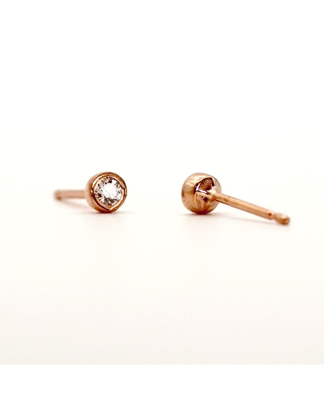 VicStoneNYC Fine Jewelry Pink Natural Diamond Stud Earrings