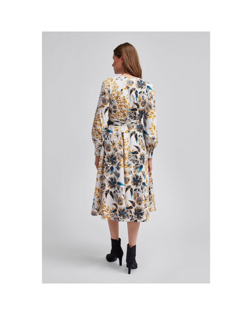 Marianna Déri Natural Autumn Garden Wrap Dress