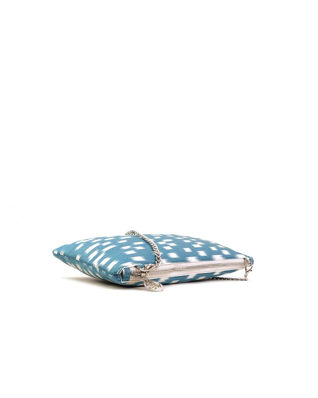 SJW BAGS LONDON Blue Aquila Ikat Clutch Bag