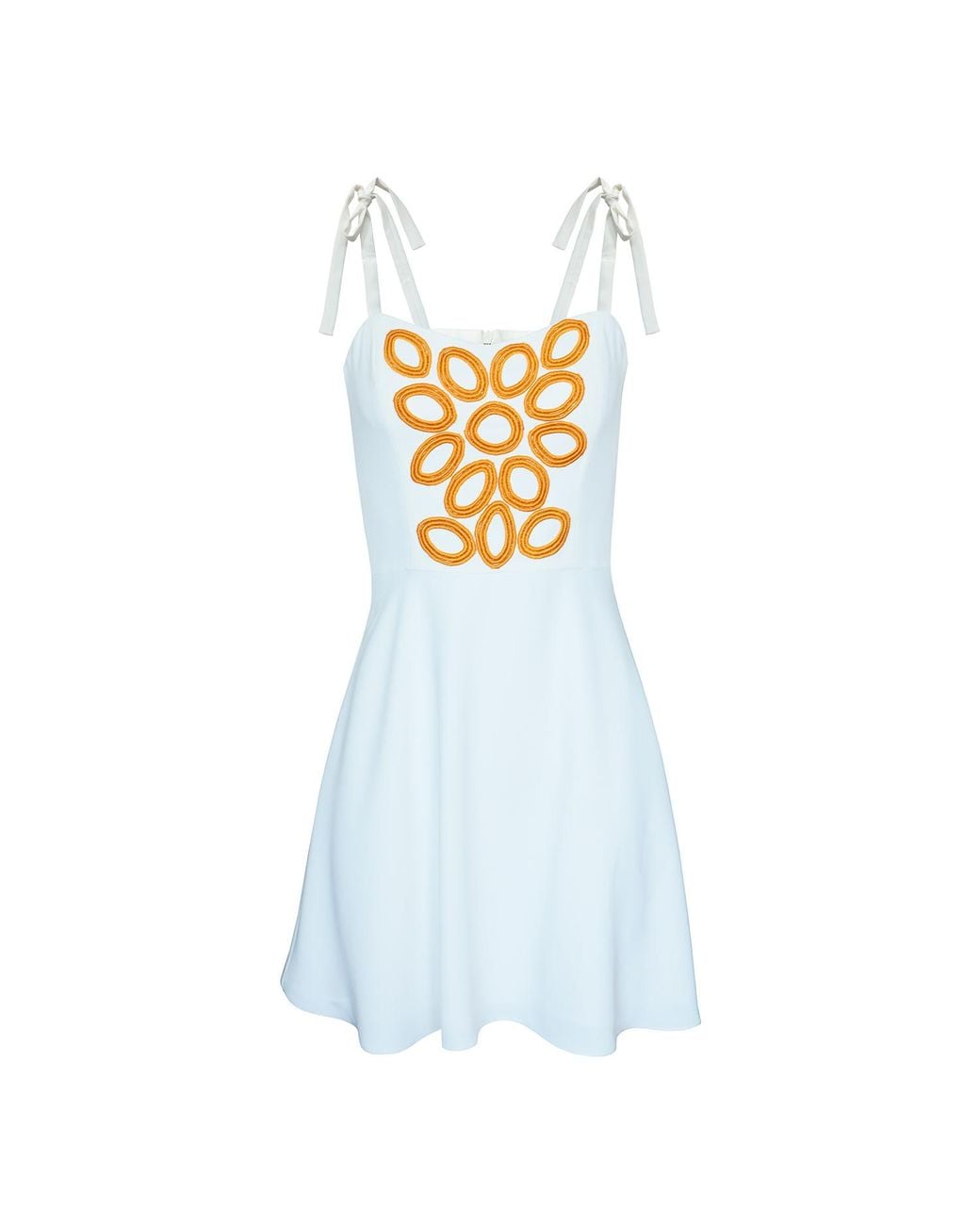 2KStyle Blue Gabi Hand Appliqued Skater Mini Dress