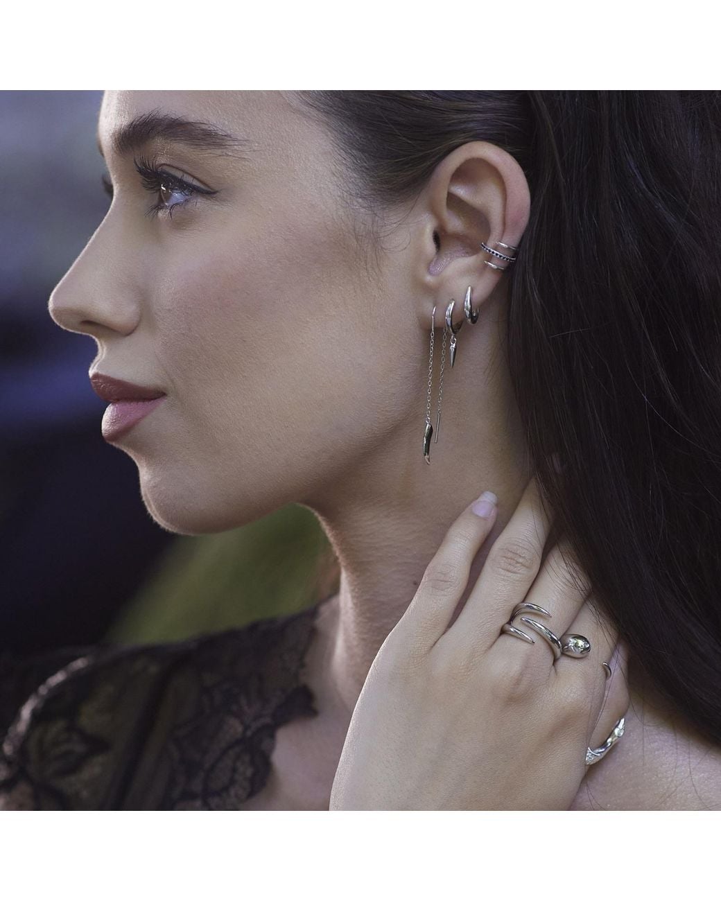 Scream Pretty White Tapered Claw Open Ring