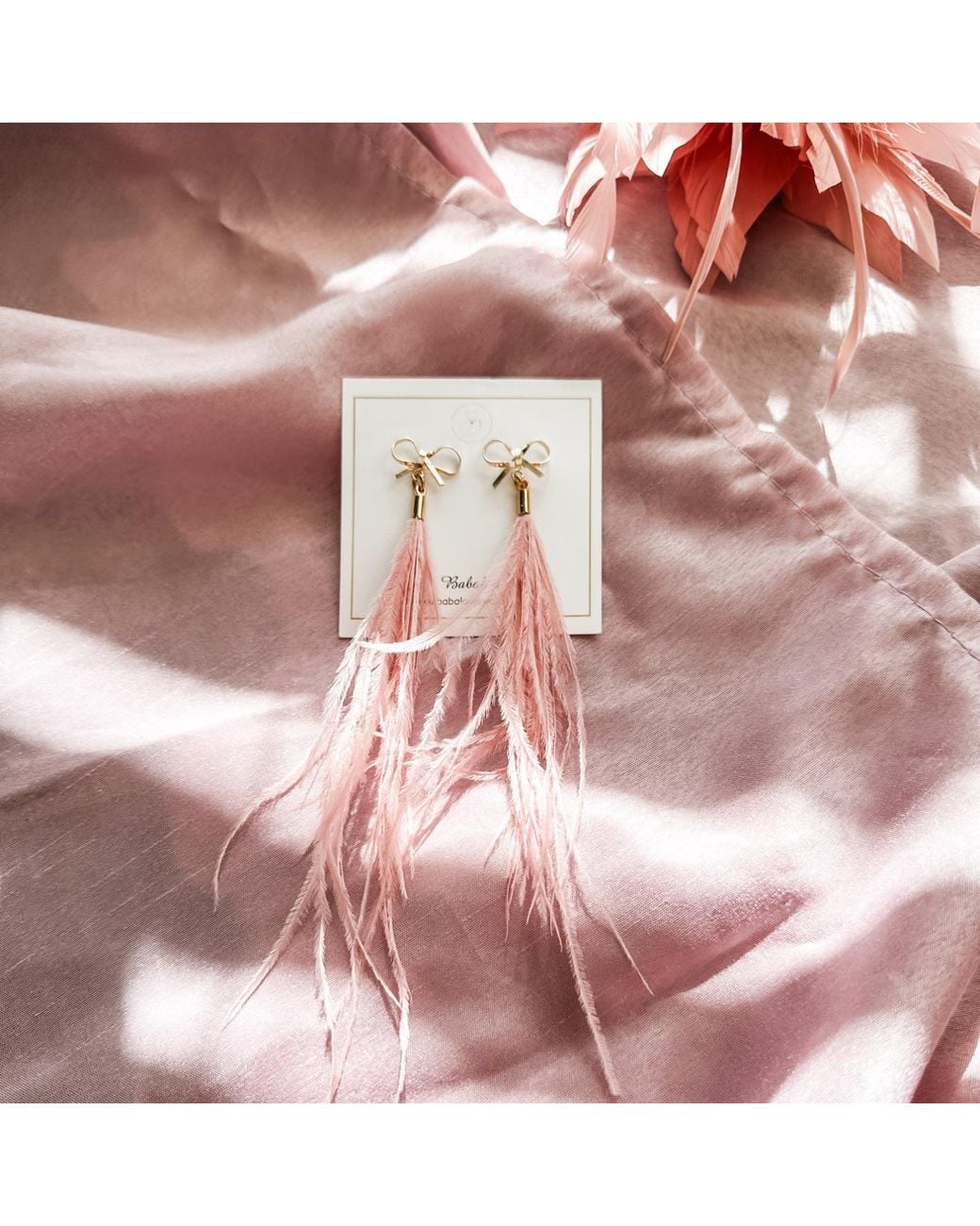 Babaloo Pink Ballerina Bow Earrings
