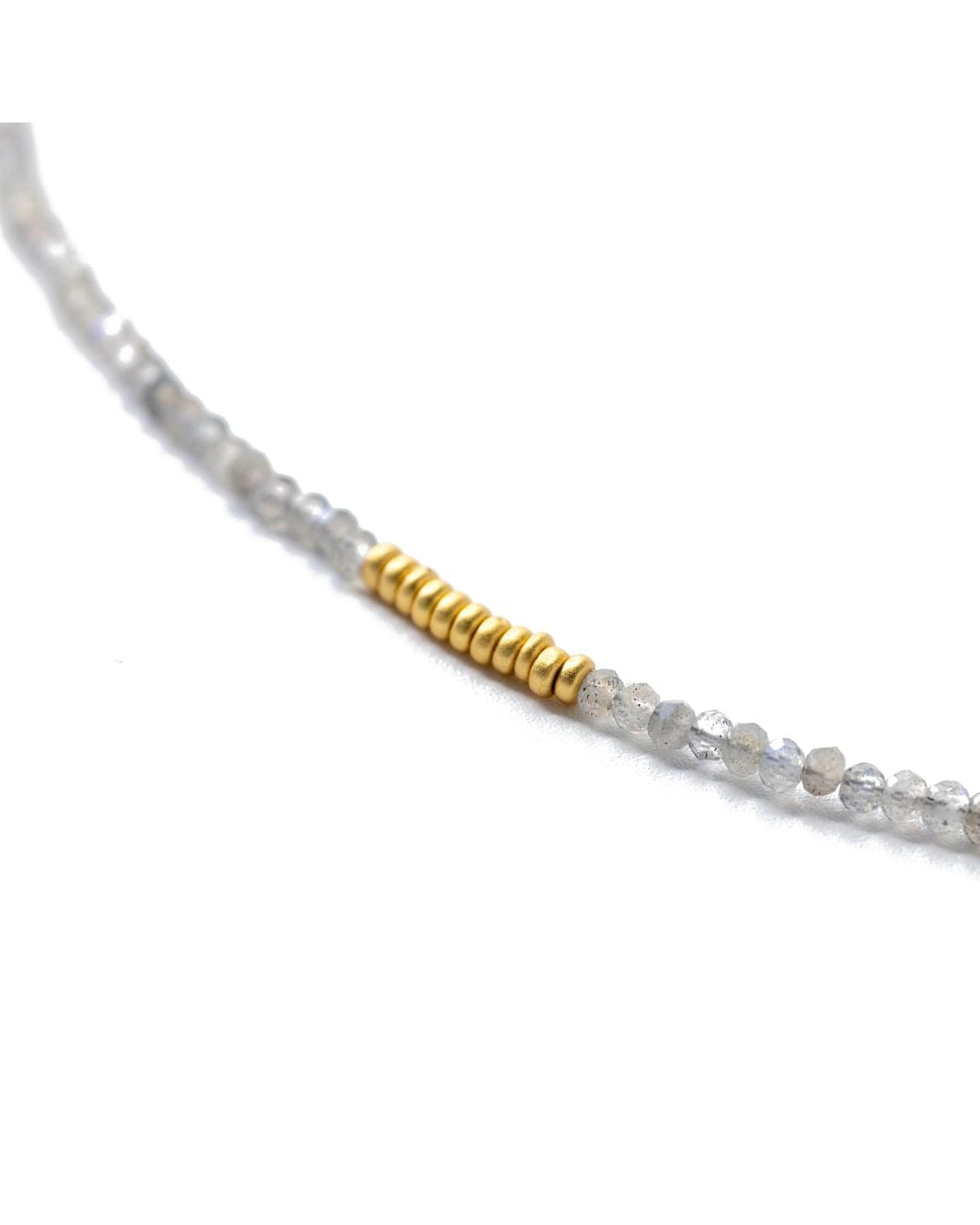 Bombyx House Metallic Tiny Labradorite Cluster Necklace