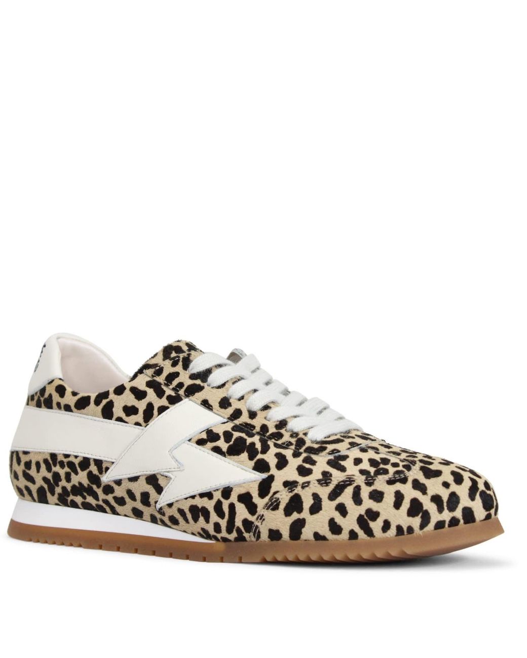 Terry De Havilland Black Neutrals Jogger Bolt Leopard Print Sneakers