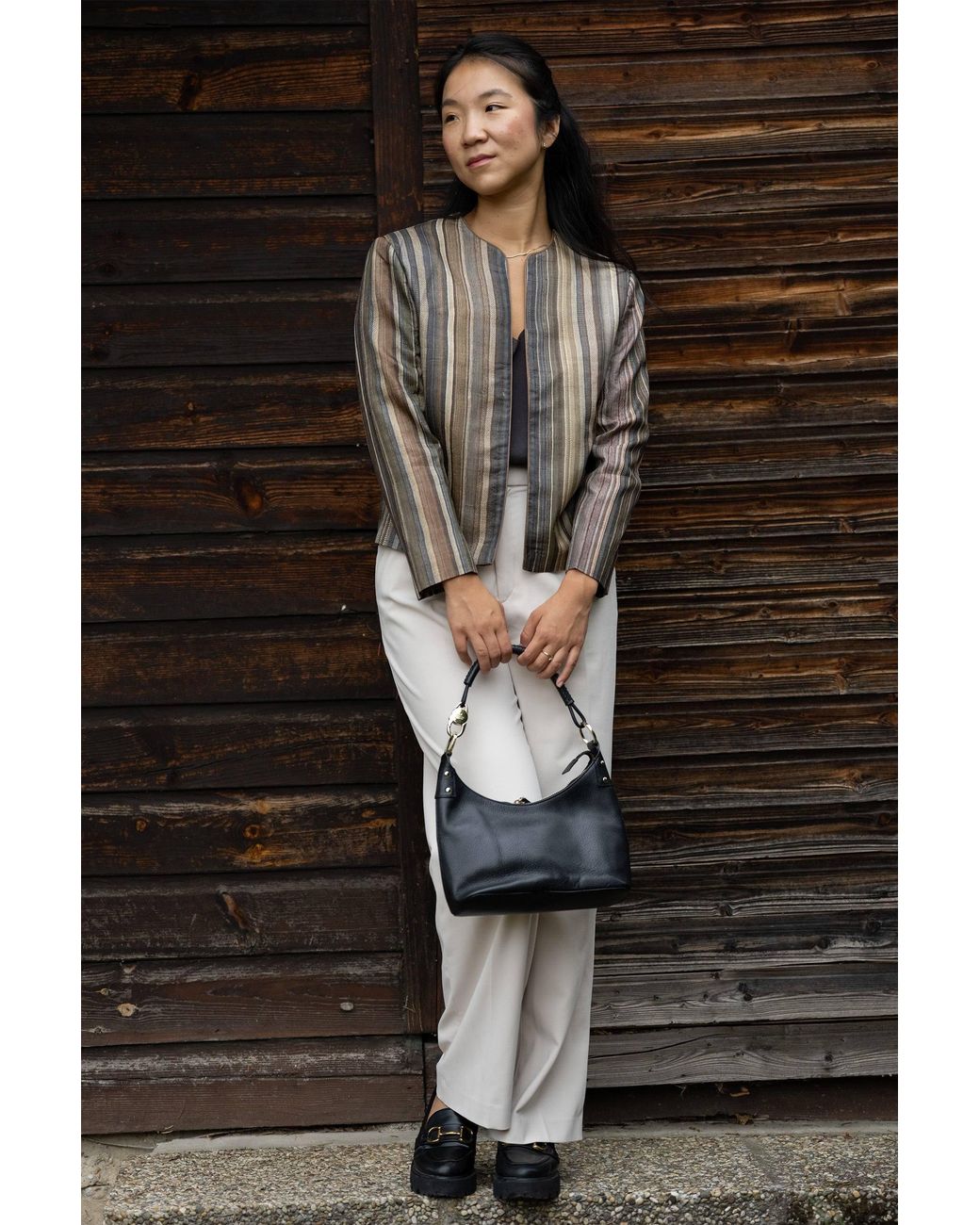 Stovaria Multicolor Striped Handwoven Pure Tussar Silk Jacket