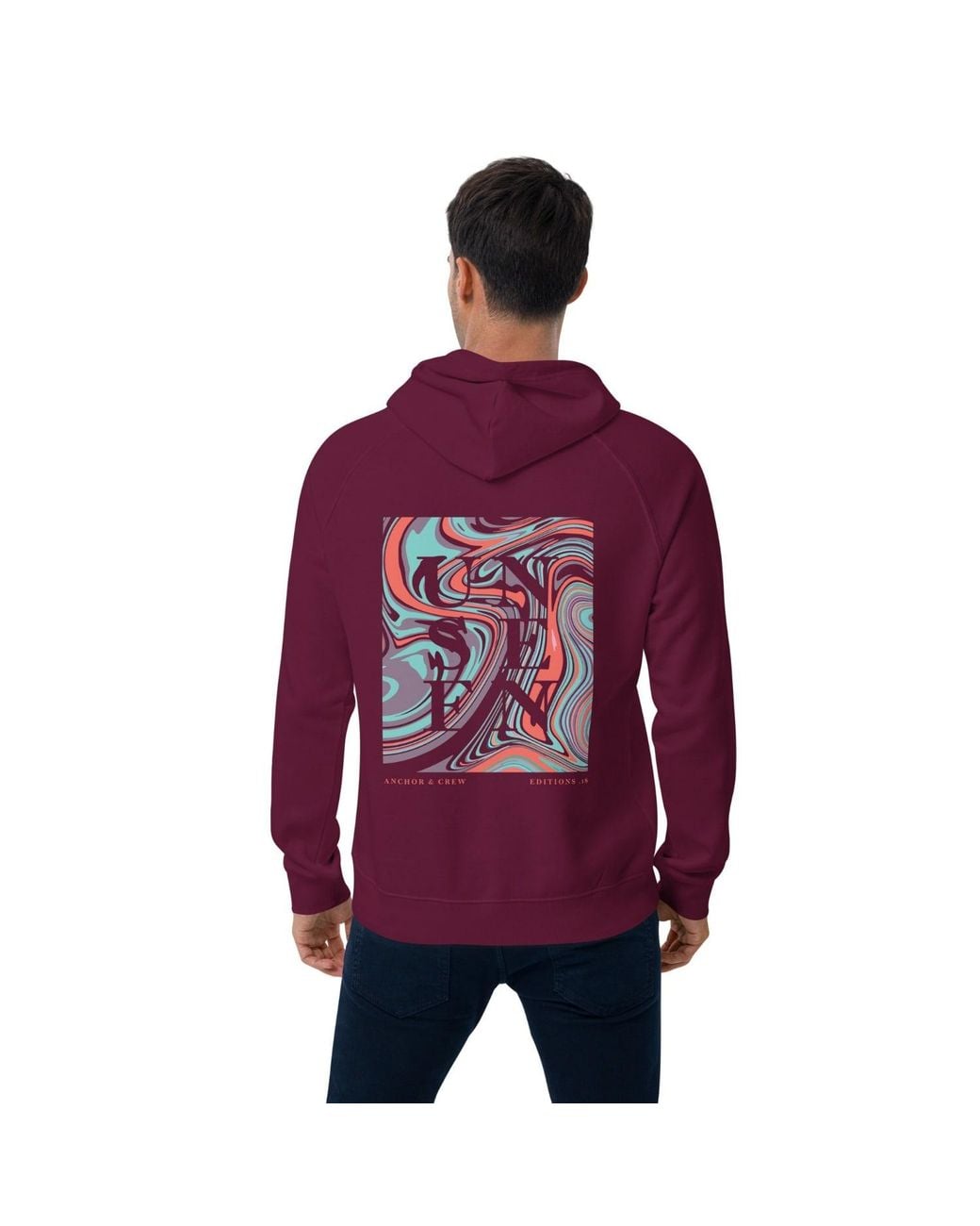 Anchor and Crew Purple Burgundy Eighteen Unseen Editions Organic Cotton Hoodie