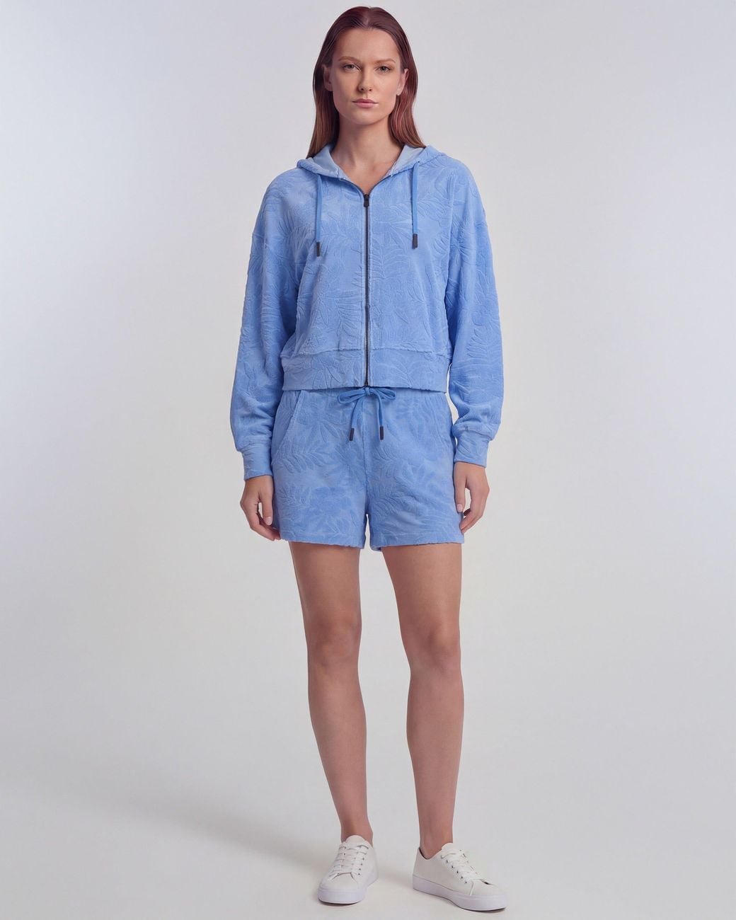 Lords of Harlech Blue Tess Drawstring Terry Toweling Short