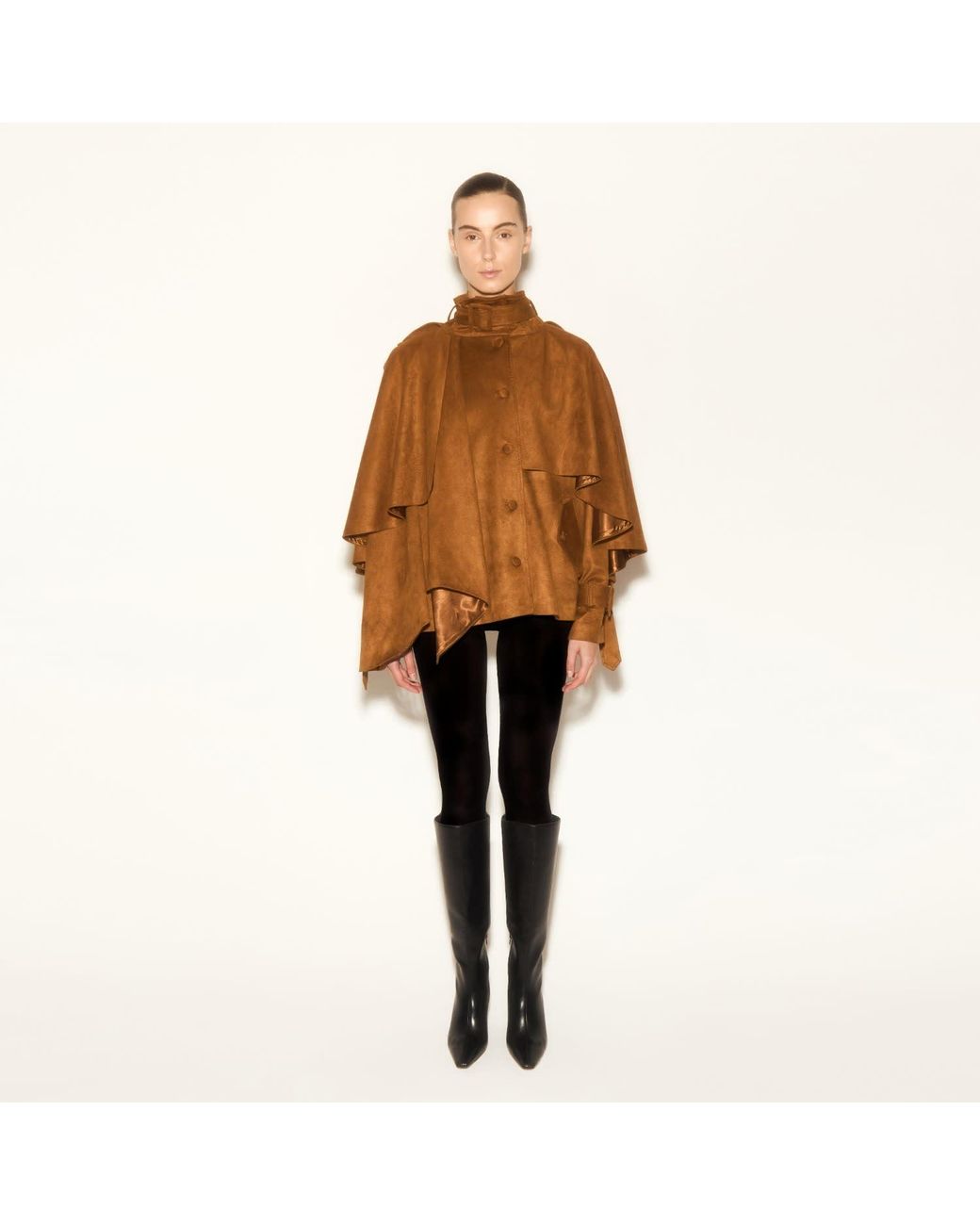 Herfetch Brown Neutrals Cape Jacket-Camel