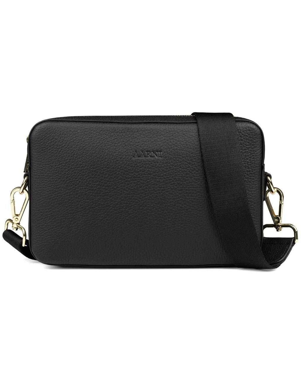 Aarni Black Large Crossbody Bag