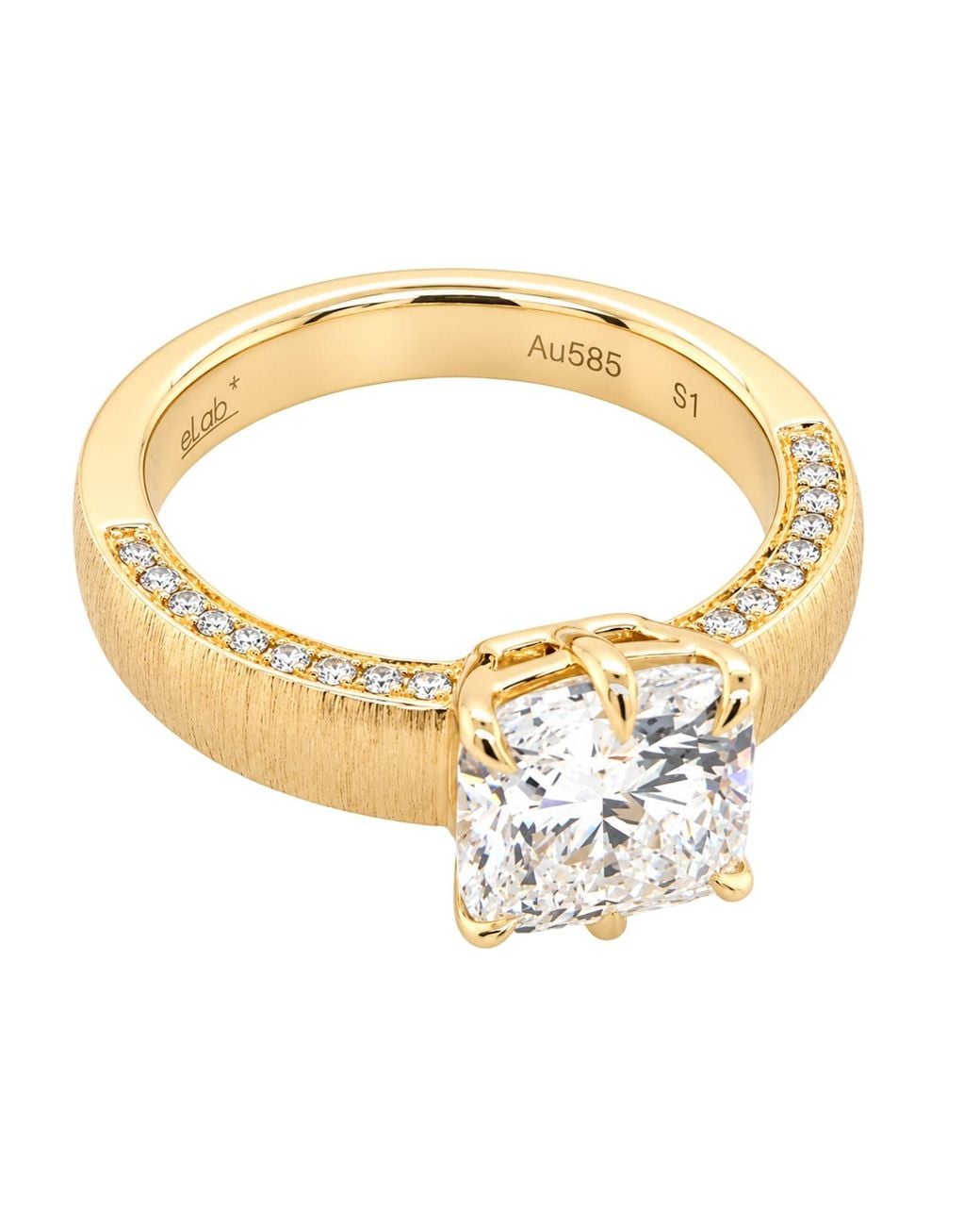 Artisan Metallic 14K Lab Grown Diamond Princess Cut Statement Ring