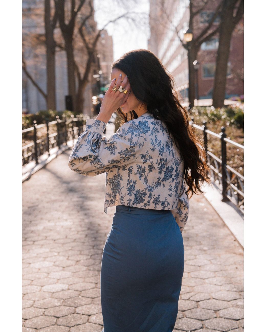 Baltér Blue Mareé Noir Skirt