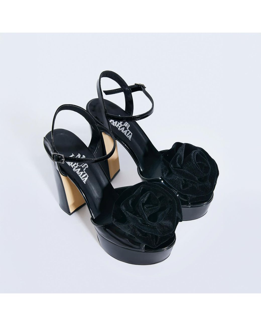 Nur Karaata Blue Bloom Heels
